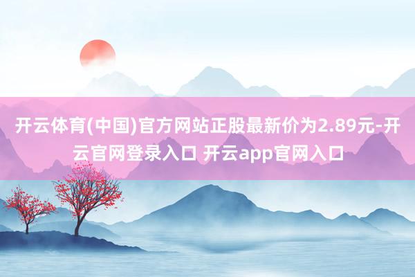 开云体育(中国)官方网站正股最新价为2.89元-开云官网登录入口 开云app官网入口